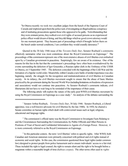 1 1 Senator Arthur Roebuck, Toronto Daily Star, 30 July 1946. Senator