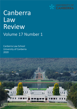 Canberra Law Review (2020) 17(1) Ii