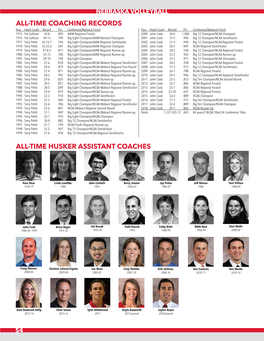 All-Time Husker Assistant Coaches All