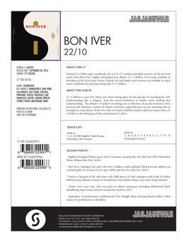 Bon Iver 22/10