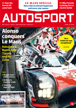 Alonso Conquers Le Mans