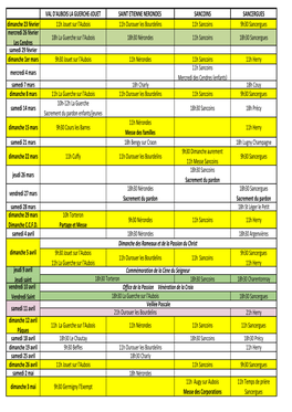 Tableau Des Messes Mars Avril 2020 Doyenn\351.Xlsx