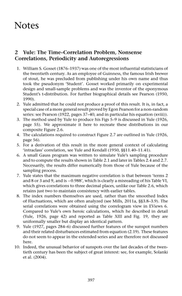 2 Yule: the Time–Correlation Problem, Nonsense Correlations, Periodicity and Autoregressions