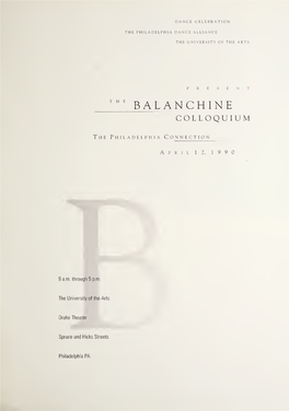 Balanchine Colloquium: the Philadelphia Connection, April 12