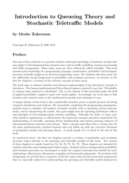 Introduction to Queueing Theory and Stochastic Teletraffic Models