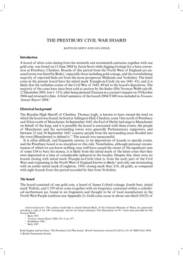 The Prestbury Civil War Hoard