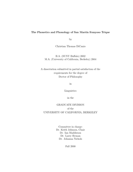 The Phonetics and Phonology of San Martín Itunyoso Trique