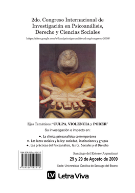 2Do. Congreso Internacional De Investigación En Psicoanálisis, Derecho Y Ciencias Sociales