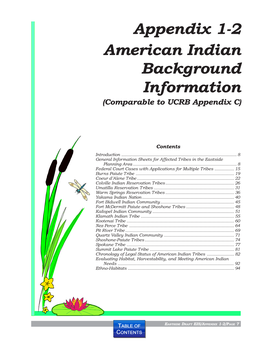 Appendix 1-2 American Indian Background Information (Comparable to UCRB Appendix C)