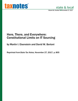 Constitutional Limits on IT Sourcing by Martin I