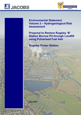 Hydrogeological Risk Assessment Proposal to Restore