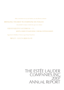 The Estee Lauder Companies Inc 2007 Annual Report