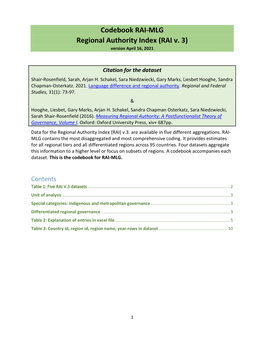 Codebook RAI-MLG Regional Authority Index (RAI V