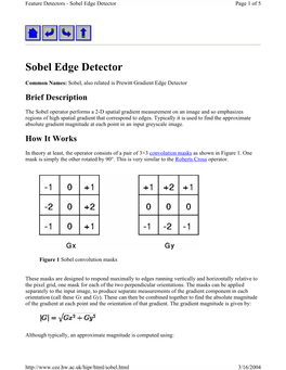 Sobel Edge Detector Page 1 of 5