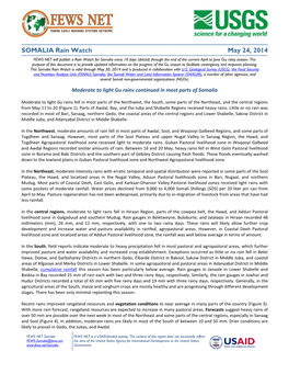 Somalia Rain Watch, May 24, 2014