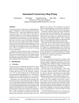 Automated Concurrency-Bug Fixing