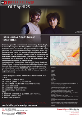 Talvin Singh & Niladri Kumar TOGETHER