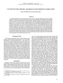 2. on the Tectonic History and Origin of the Northeast Georgia Rise1