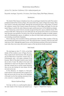 Carnivorous Plant Newsletter V45 N4 December 2016