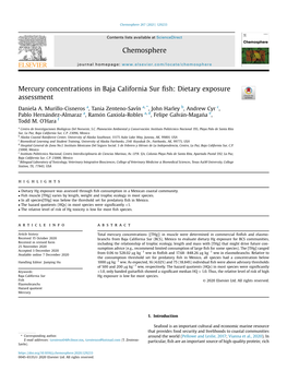 Mercury Concentrations in Baja California Sur Fish