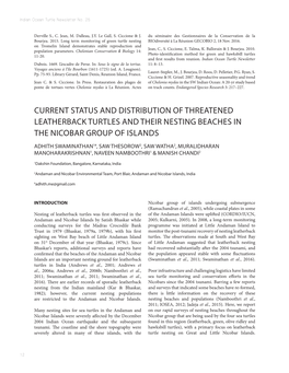 Current Status and Distribution of Threatened Leatherback Turtles and Their Nesting Beaches in the Nicobar Group of Islands