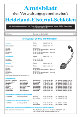 Amtsblatt Der Verwaltungsgemeinschaft Heideland-Elstertal-Schkölen