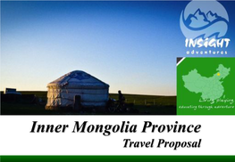 Inner Mongolia Province Travel Proposal 2