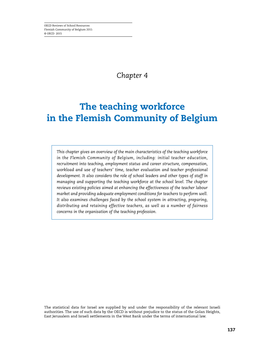 The Teaching Workforce in the Flemish Community of Belgium