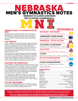 Men's Gymnastics Notes