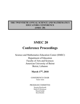 SMEC 20 Proceedings