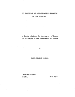 M121 GEOLOGICAL and MICROBIOLOGICAL FORMATION