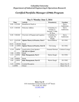 Certified Portfolio Manager (CPM®) Program