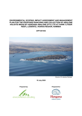 Environmental Scoping, Impact Assessment and Management Plan for the Proposed Ranching and Collection of Abalone Haliotis Midae