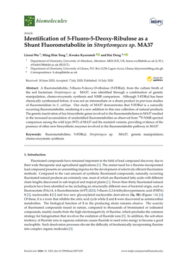 Identification of 5-Fluoro-5-Deoxy-Ribulose As A