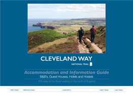 Accommodation and Information Guide B&B’S, Guest Houses, Hotels and Hostels 109 Miles of the Finest Walking in the North of England