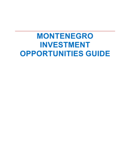 Montenegro Investment Opportunities Guide