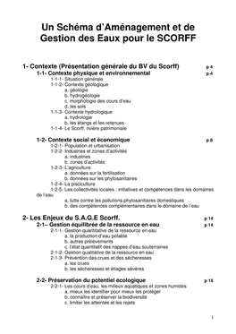 Un Schéma D'aménagement Et De Gestion Des Eaux Pour Le SCORFF