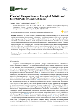 Chemical Composition and Biological Activities of Essential Oils of Curcuma Species