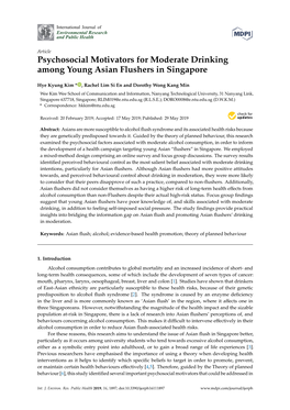 Psychosocial Motivators for Moderate Drinking Among Young Asian Flushers in Singapore