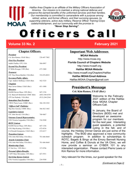 Officers Callcall Volume 33 No