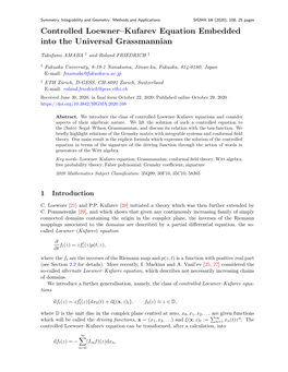 Controlled Loewner–Kufarev Equation Embedded Into the Universal Grassmannian