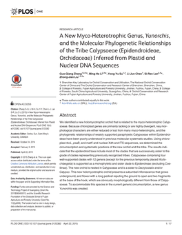 A New Myco-Heterotrophic Genus, Yunorchis, And