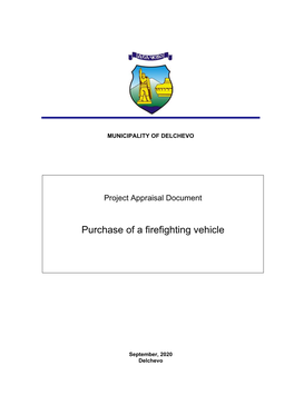 Purchase of a Firefighting Vehicle