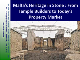 Malta's Heritage in Stone