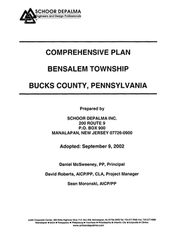 Comprehensive Plan Bensalem Township Bucks