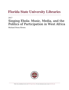 Singing Ebola: Music, Media, and the Politics of Participation in West Frica