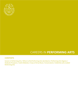 Careers in Performing Arts