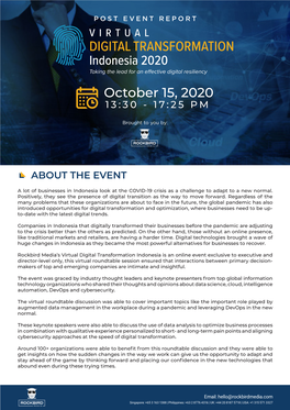 Virtual Indonesia 2020 Digital Transformation Post Event