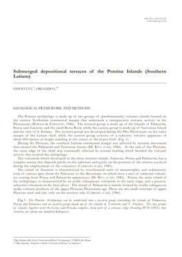 Submerged Depositional Terraces of the Pontine Islands (Southern Latium)