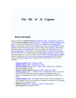 The Life of Al Capone